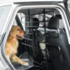 Uitschuifbaar Scheidingsrooster Voor De Auto, Veiligheidsbarrière, Verstelbare Stang Voor Honden Zwart
