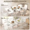 Uitschuifbare Eettafel, 140/180 X 80 Cm Keukentafel Voor 6 8 Personen, Voor Keuken, Eetkamer, Wit