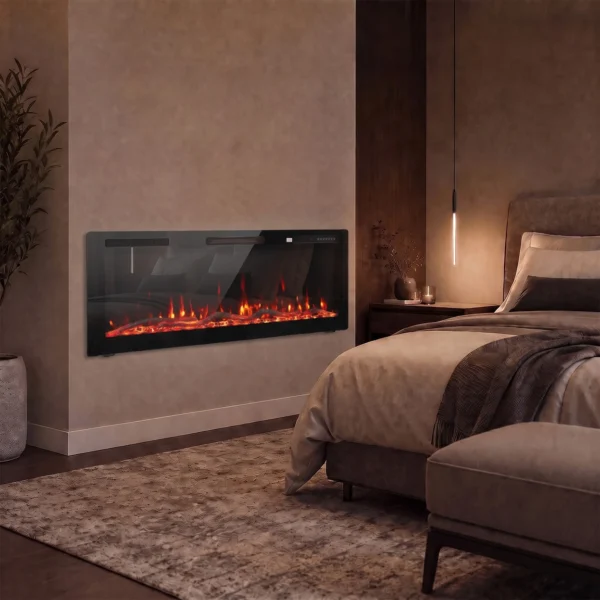 Ultradunne Elektrokamin Voor Inbouw In De Muur En Wandmontage Elektrische Kamin Met Afstandsbediening 127cm