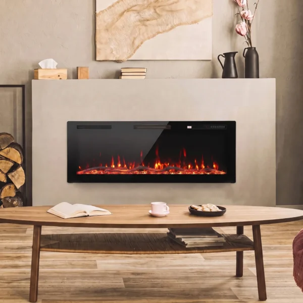 Ultradunne Elektrokamin Voor Inbouw In De Muur En Wandmontage Elektrische Kamin Met Afstandsbediening 127cm