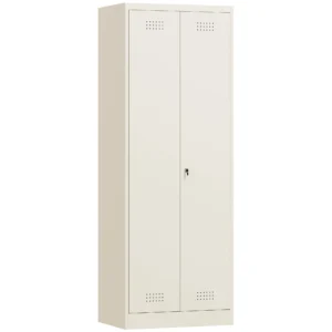 Veegkast Multifunctionele Kast Van Staal Voorraadkast Met Stofzuigercompartiment & Verstelbare Legplanken 60 X 40 X 165 Cm