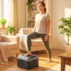 Verstelbaar Stepbord Fitness Aerobic Stepper Met 5 Niveaus 10 30 Cm, Anti slip Mat, Slipvast Compacte Stepbank Tot 150 Kg Voor Thuis Fitnessstudio Kantoor Grijs