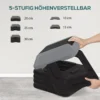 Verstelbaar Stepbord Fitness Aerobic Stepper Met 5 Niveaus 10 30 Cm, Anti slip Mat, Slipvast Compacte Stepbank Tot 150 Kg Voor Thuis Fitnessstudio Kantoor Grijs