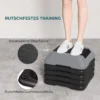 Verstelbaar Stepbord Fitness Aerobic Stepper Met 5 Niveaus 10 30 Cm, Anti slip Mat, Slipvast Compacte Stepbank Tot 150 Kg Voor Thuis Fitnessstudio Kantoor Grijs