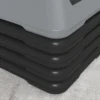 Verstelbaar Stepbord Fitness Aerobic Stepper Met 5 Niveaus 10 30 Cm, Anti slip Mat, Slipvast Compacte Stepbank Tot 150 Kg Voor Thuis Fitnessstudio Kantoor Grijs