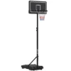 Verstelbare Basketbalring Voor Kinderen 179 209 Cm Mobiele Basketbalstandaard Met Wielen 76 X 45 Cm Achterwand Kan Worden Gevuld