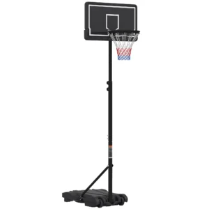 Verstelbare Basketbalring Voor Kinderen 179 209 Cm Mobiele Basketbalstandaard Met Wielen 76 X 45 Cm Achterwand Kan Worden Gevuld