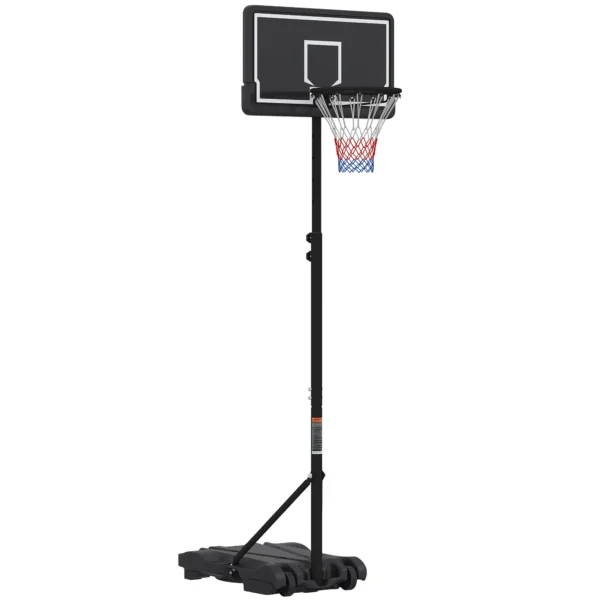 Verstelbare Basketbalring Voor Kinderen 179 209 Cm Mobiele Basketbalstandaard Met Wielen 76 X 45 Cm Achterwand Kan Worden Gevuld