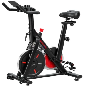 Verstelbare Hometrainer Fiets Met Magnetische Weerstand, APP, Verstelbare Zitplaats, LCD Monitor, Mobiele Telefoonhouder