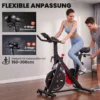 Verstelbare Hometrainer Fiets Met Magnetische Weerstand, APP, Verstelbare Zitplaats, LCD Monitor, Mobiele Telefoonhouder