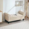 Vintage ontwerp Zitbank, Zitbank Met Opbergruimte, Fluweelachtige Uitstraling, Beige