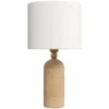 Vintage Tafellamp E27 Nachtlampje Met Stoffen Kap En Kabel, 48 Cm Beige