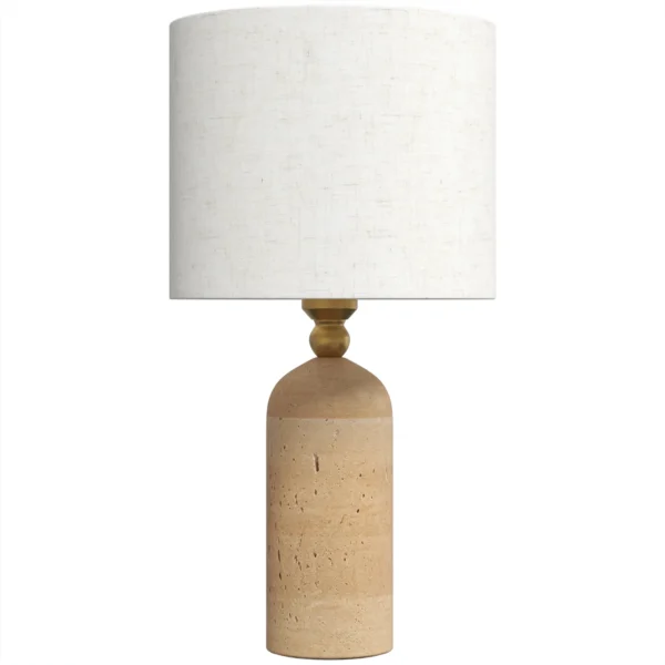 Vintage Tafellamp E27 Nachtlampje Met Stoffen Kap En Kabel, 48 Cm Beige
