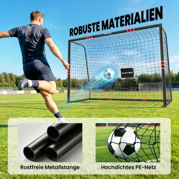 Voetbaldoel Voor Tuin 300 X 200 Cm Robuust Buitendoel Met Doelnet Vulling Grondhaken Anti Roest Coating