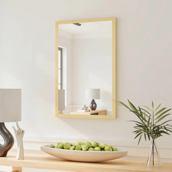 Wandspiegel, 40 X 60 Cm, Decoratieve Hangspiegel, Eenvoudige Montage, Incl. Schroeven