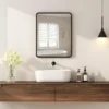 Wandspiegel 50 X 40 Cm Decoratieve Hangspiegel Met Metalen Frame Voor Slaapkamer Badkamer Woonkamer Zwart