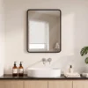 Wandspiegel 50 X 40 Cm Decoratieve Hangspiegel Met Metalen Frame Voor Slaapkamer Badkamer Woonkamer Zwart