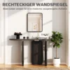 Wandspiegel 50 X 40 Cm Decoratieve Hangspiegel Met Metalen Frame Voor Slaapkamer Badkamer Woonkamer Zwart
