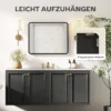 Wandspiegel 50 X 40 Cm Decoratieve Hangspiegel Met Metalen Frame Voor Slaapkamer Badkamer Woonkamer Zwart