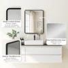 Wandspiegel 50 X 40 Cm Decoratieve Hangspiegel Met Metalen Frame Voor Slaapkamer Badkamer Woonkamer Zwart