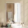 Wandspiegel, 70 X 90 Cm, Decoratieve Hangspiegel, Eenvoudige Montage, Incl. Schroeven