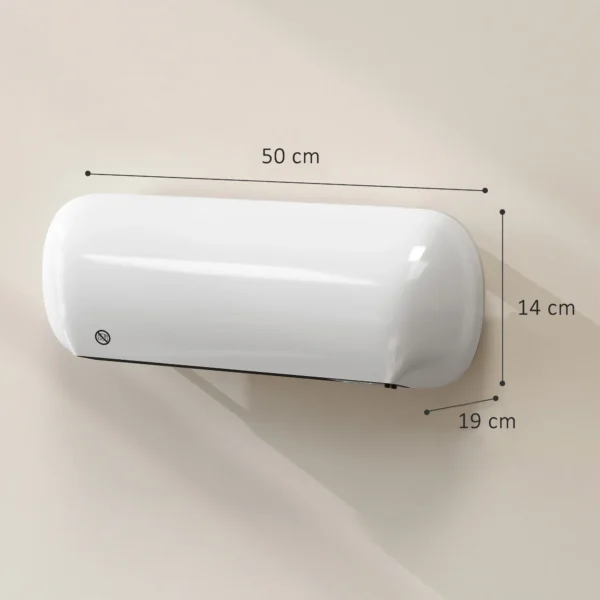 Wandverwarming 2000W Keramische Wandverwarming Met Ventilator, 2 Vermogensniveaus, LED Display, Thermostaat, Wit