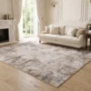 Woonkamertapijt, Polyester, Modern Artistiek Patroon, Wasbaar, Bruin