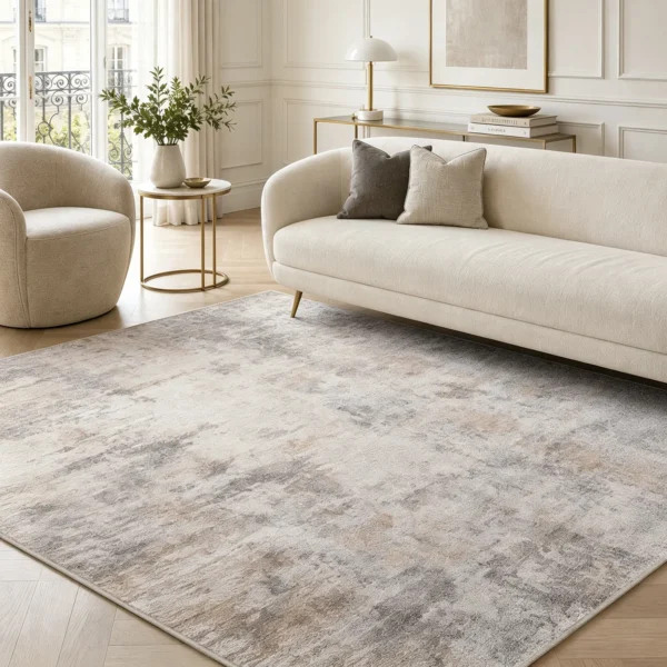 Woonkamertapijt, Polyester, Modern Artistiek Patroon, Wasbaar, Bruin