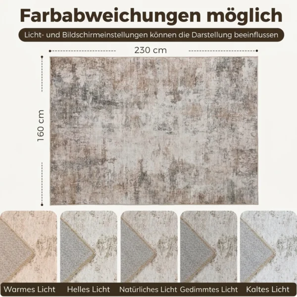 Woonkamertapijt, Polyester, Modern Artistiek Patroon, Wasbaar, Bruin