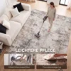 Woonkamertapijt, Polyester, Modern Artistiek Patroon, Wasbaar, Bruin