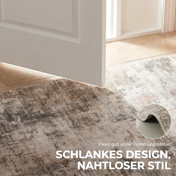 Woonkamertapijt, Polyester, Modern Artistiek Patroon, Wasbaar, Bruin