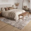Woonkamertapijt, Polyester, Modern Artistiek Patroon, Wasbaar, Bruin