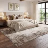 Woonkamertapijt, Polyester, Modern Artistiek Patroon, Wasbaar, Bruin