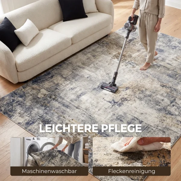 Woonkamertapijt, Polyester, Modern Artistiek Patroon, Wasbaar, Grijs