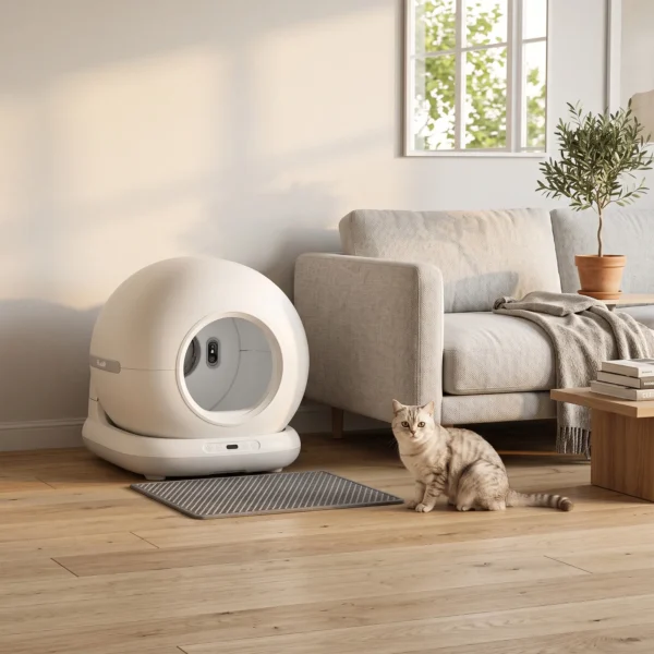 Zelfreinigend Kattenbak, XL 72L Kattenbak Zelfreinigend Met HD camera, App besturing Vuilniszak, Voor 1 12 Kg