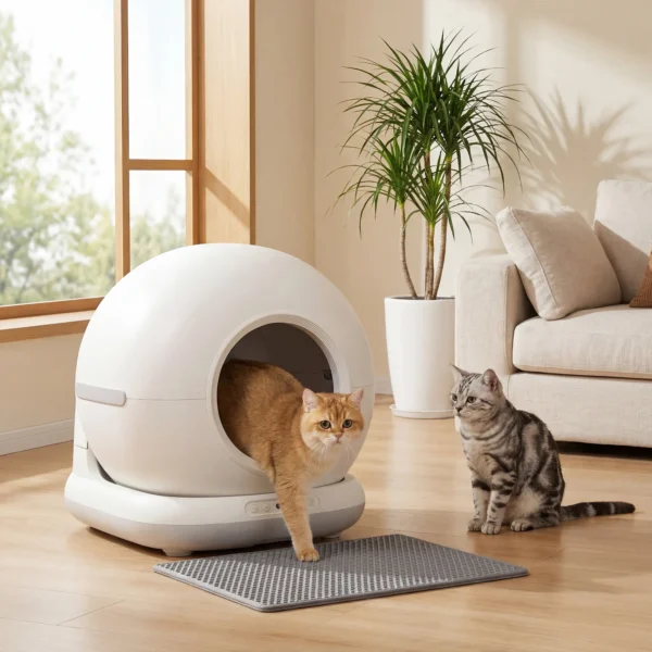 Zelfreinigend Kattenbak, XL 72L Kattenbak Zelfreinigend Met HD camera, App besturing Vuilniszak, Voor 1 12 Kg