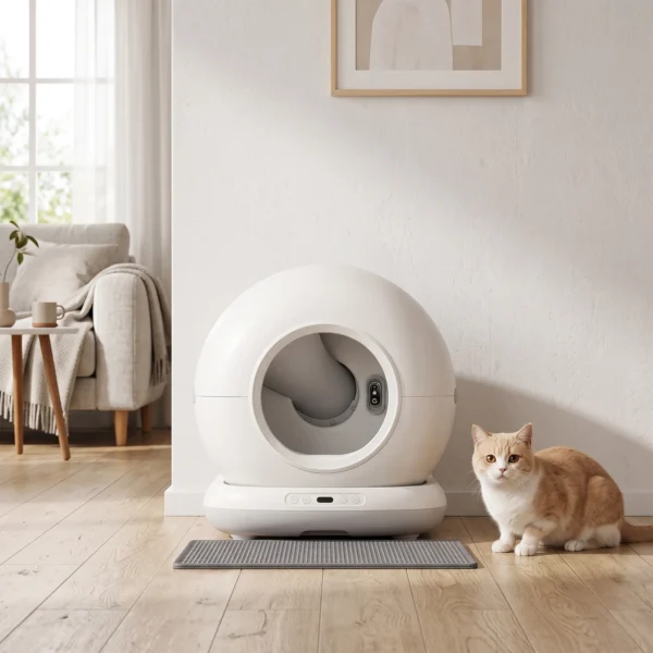 Zelfreinigend Kattenbak, XL 72L Kattenbak Zelfreinigend Met HD camera, App besturing Vuilniszak, Voor 1 12 Kg