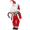 Zingende & Dansende Kerstman, 120 Cm, Staande Geanimeerde Kerstfiguur Met Slinger & Zak, Geactiveerd Door Geluid/aanraking