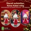 Zingende & Dansende Kerstman, 120 Cm, Staande Geanimeerde Kerstfiguur Met Slinger & Zak, Geactiveerd Door Geluid/aanraking