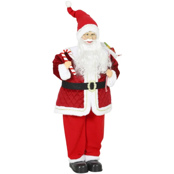 Zingende Kerstman, 120 Cm, Levensgroot, Geanimeerd, Met Draaibaar Hoofd En Beweegbare Armen