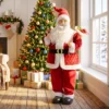 Zingende Kerstman, 120 Cm, Levensgroot, Geanimeerd, Met Draaibaar Hoofd En Beweegbare Armen