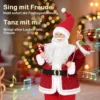 Zingende Kerstman, 120 Cm, Levensgroot, Geanimeerd, Met Draaibaar Hoofd En Beweegbare Armen
