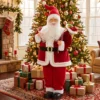 Zingende Kerstman, 120 Cm, Levensgroot, Geanimeerd, Met Draaibaar Hoofd En Beweegbare Armen