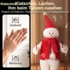 Zingende Skiënde Kerstman, 65 Cm, Geanimeerde Kerstfiguur Met Ski's, Stokken En Geluids /aanraakactivering