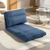 Zitzak Met Bedfunctie, Kantelbare Rugleuning, Opvouwbaar, Tot 120kg, 70 X 72 X 56 Cm, Donkerblauw